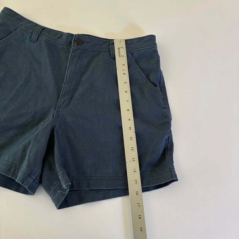 Patagonia Womens Size 14 Hemp Blend Shorts Blue Utility Hiking Canvas